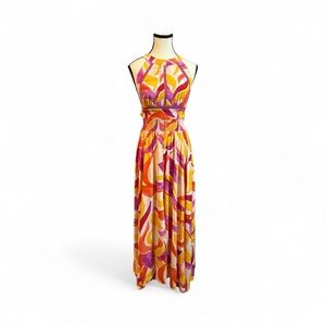 Anthropologie Abel The Label Vibrant Abstract Maxi Dress